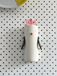 Image of Tall Penguin – hanging ceramic wall vessel