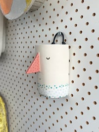 Image of Little Face – hanging ceramic wall vessel