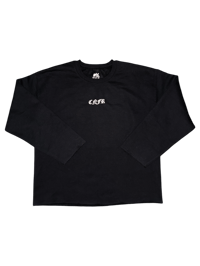 Image 3 of Black / White Cropped Crewneck