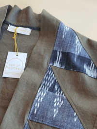 Image 3 of Pieced Studio Coat (Deep Olive)