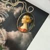 Vintage miniature portrait brooch and necklace