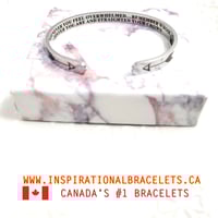 Image 4 of "Whenever You Feel Overwhelmed, Remember Whose SISTER You Are" Bracelet – Engraved for Strength