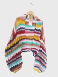 Image 1 of Women handknit oversize cardigan (recycled mohair blend)