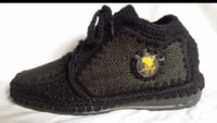 Yaad Step Original Black Hightop Crochet Shoes 
