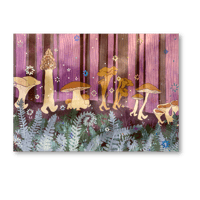 Mushroom Parade Foil Print