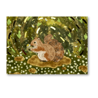 Squirrel Foil Print