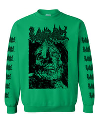 Larvae " Lust for the Dead " Sweatshirt Green with Sleeve prints