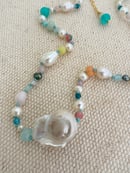 Image 4 of Bright Multi Gem Pearl Necklace