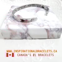 Image 2 of "Whenever You Feel Overwhelmed, Remember Whose Granddaughter You Are" Bracelet – Engraved Strength