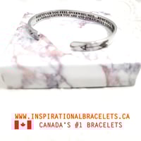 Image 1 of "Whenever You Feel Overwhelmed, Remember Whose Granddaughter You Are" Bracelet – Engraved Strength