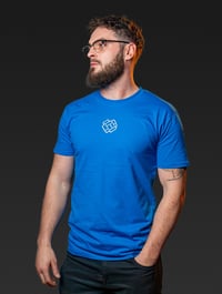 Image 1 of Blue Shapes Globe Tee (unisex)