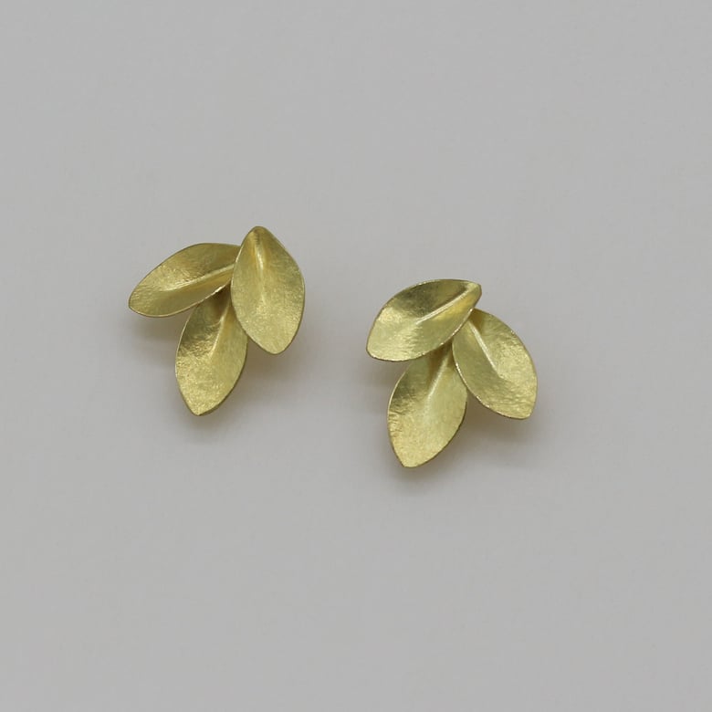 Image of leaves 2 layer earrings