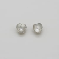 Image 1 of cherry blossom single silver earrings