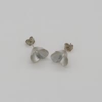 Image 3 of cherry blossom single silver earrings