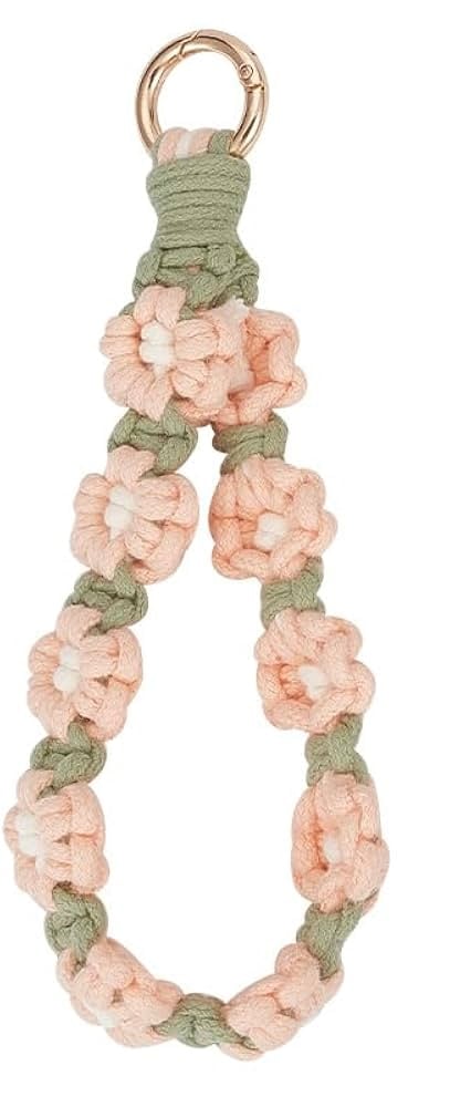 Image of Macrame flower keyrings 