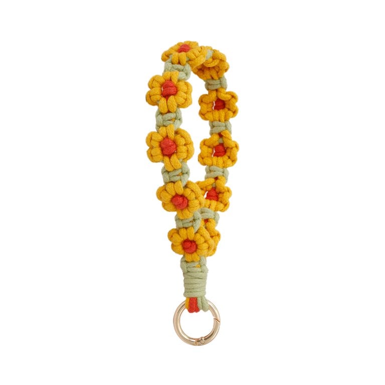 Image of Macrame flower keyrings 