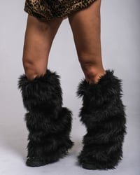 Image 1 of Noir Fur Leg Warmers