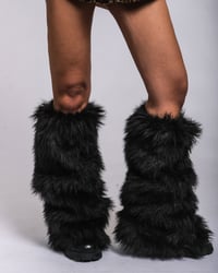 Image 2 of Noir Fur Leg Warmers