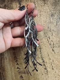 Image 9 of Many fringes.. sterling silver earrings 