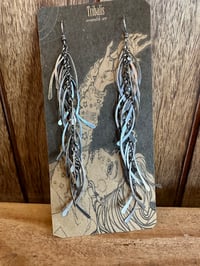 Image 15 of Many fringes.. sterling silver earrings 