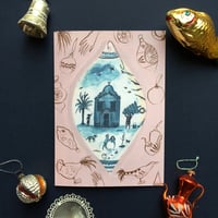 Image 3 of Christmas Card - Blue House