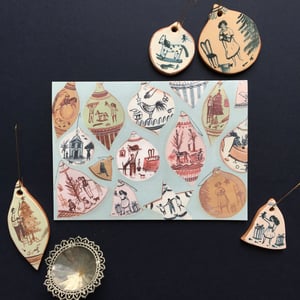 Image of Christmas Card - Light blue bables