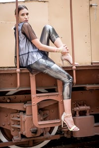 Image 2 of LEGGINGS SILVER