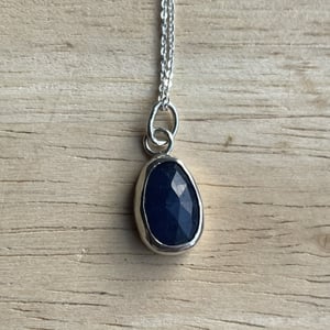 Image of Sapphire Rosecut pendant