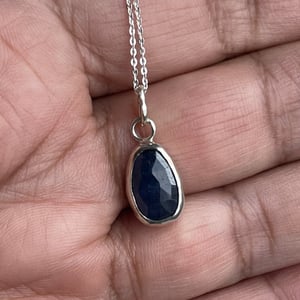 Image of Sapphire Rosecut pendant