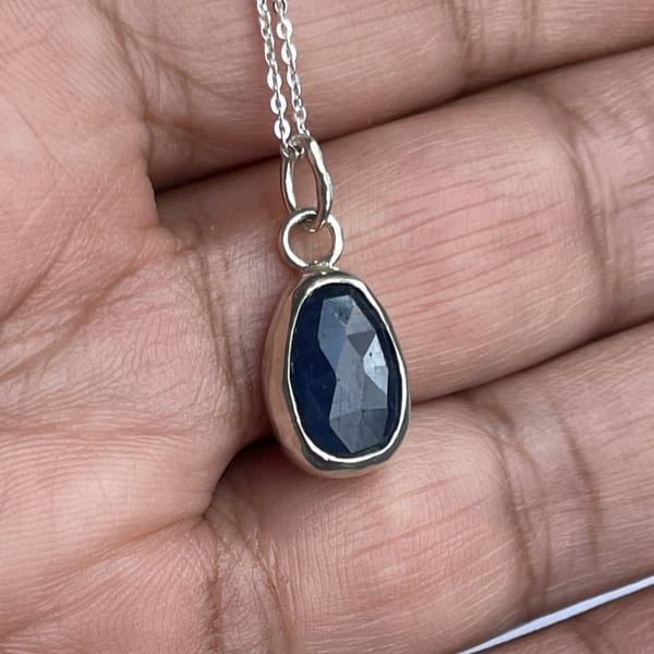 Image of Sapphire Rosecut pendant