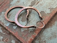 Image 2 of Solid copper Hoops earrings 