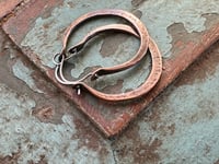 Image 1 of Solid copper Hoops earrings 