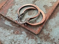 Image 6 of Solid copper Hoops earrings 