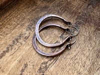 Image 7 of Solid copper Hoops earrings 