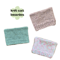 Image 1 of knit cat beanies
