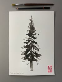 Image 1 of Medium original ink tree A4 