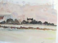 Image 6 of Rievaulx Abbey Vintage Limited Edition Art Print by Daisy Barnes, Hand-signed, Framed, defects 