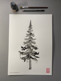 Image 2 of Large original ink tree A3