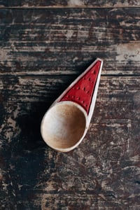 Image 1 of Beech chip carved coffee scoop no 2