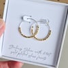 mixed metals faceted hoop earrings