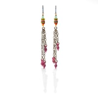 colorful tinkling drop earrings