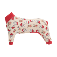 Image 1 of Spark Paws Santa and Rudolph Dog Pajamas