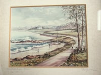 Image 4 of 2 x Vintage Crawfordsburn (N Ireland) Miniature Art Prints, Hand-Signed R. W. Young, Framed, defects