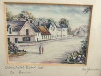 Image 5 of 2 x Vintage Crawfordsburn (N Ireland) Miniature Art Prints, Hand-Signed R. W. Young, Framed, defects