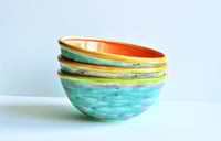 Image 2 of Ceramic bowls “Caramel and mint”