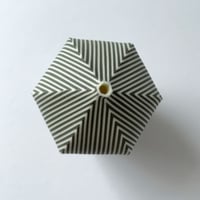 Image 3 of Hexagonal rounded vessel with stripes 7.5cm