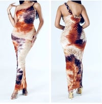 Tie Dye Ruffled Maxi