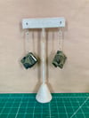 Book Earrings - Leaf Print