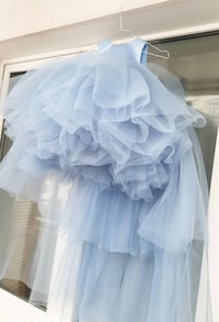 Blue tulle dress