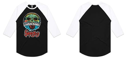 Image of Black Moth Super Rainbow "Super Juicy" Raglan 3/4 Baseball Tee